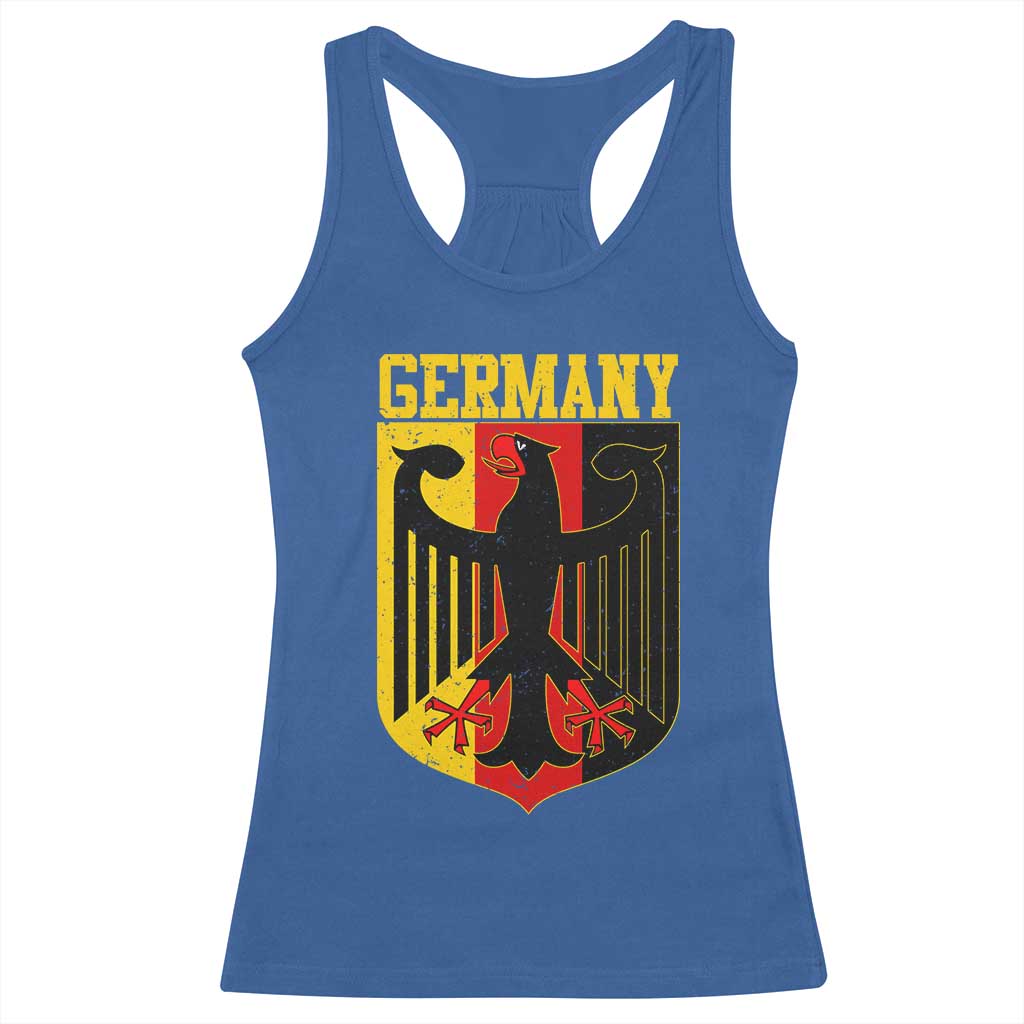 Proud Germany Racerback Tank Top Bundesadler Coat of Arms German Flag - Wonder Print Shop