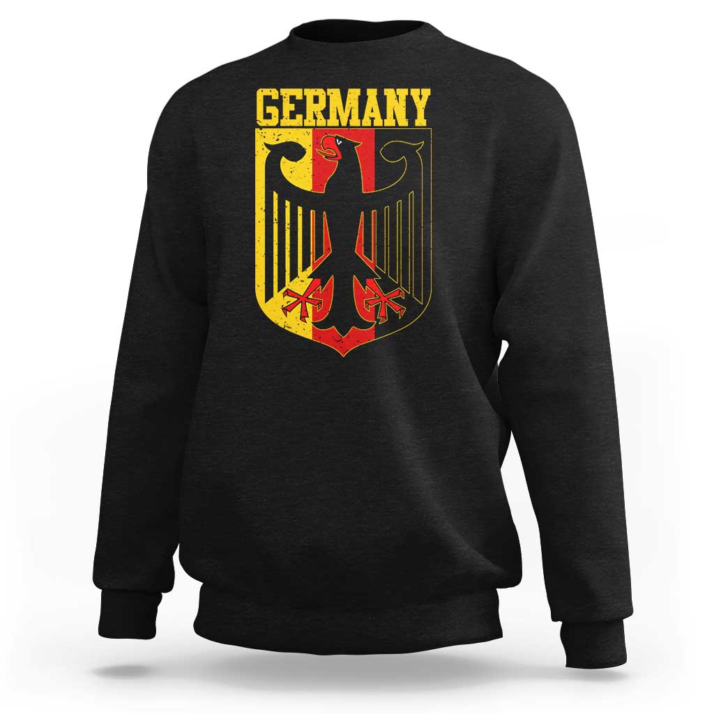 Proud Germany Sweatshirt Bundesadler Coat of Arms German Flag - Wonder Print Shop