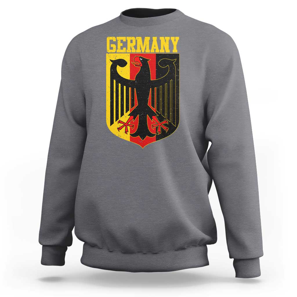 Proud Germany Sweatshirt Bundesadler Coat of Arms German Flag - Wonder Print Shop