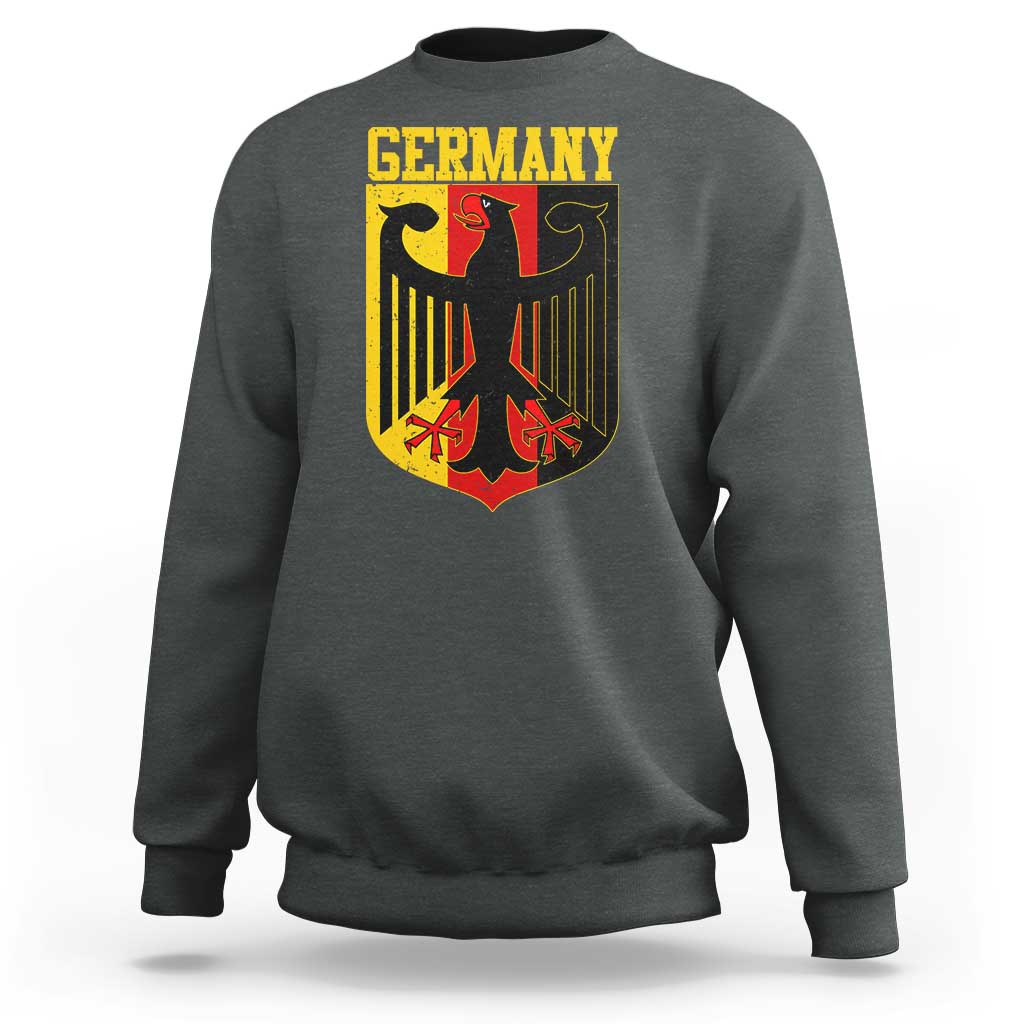 Proud Germany Sweatshirt Bundesadler Coat of Arms German Flag - Wonder Print Shop