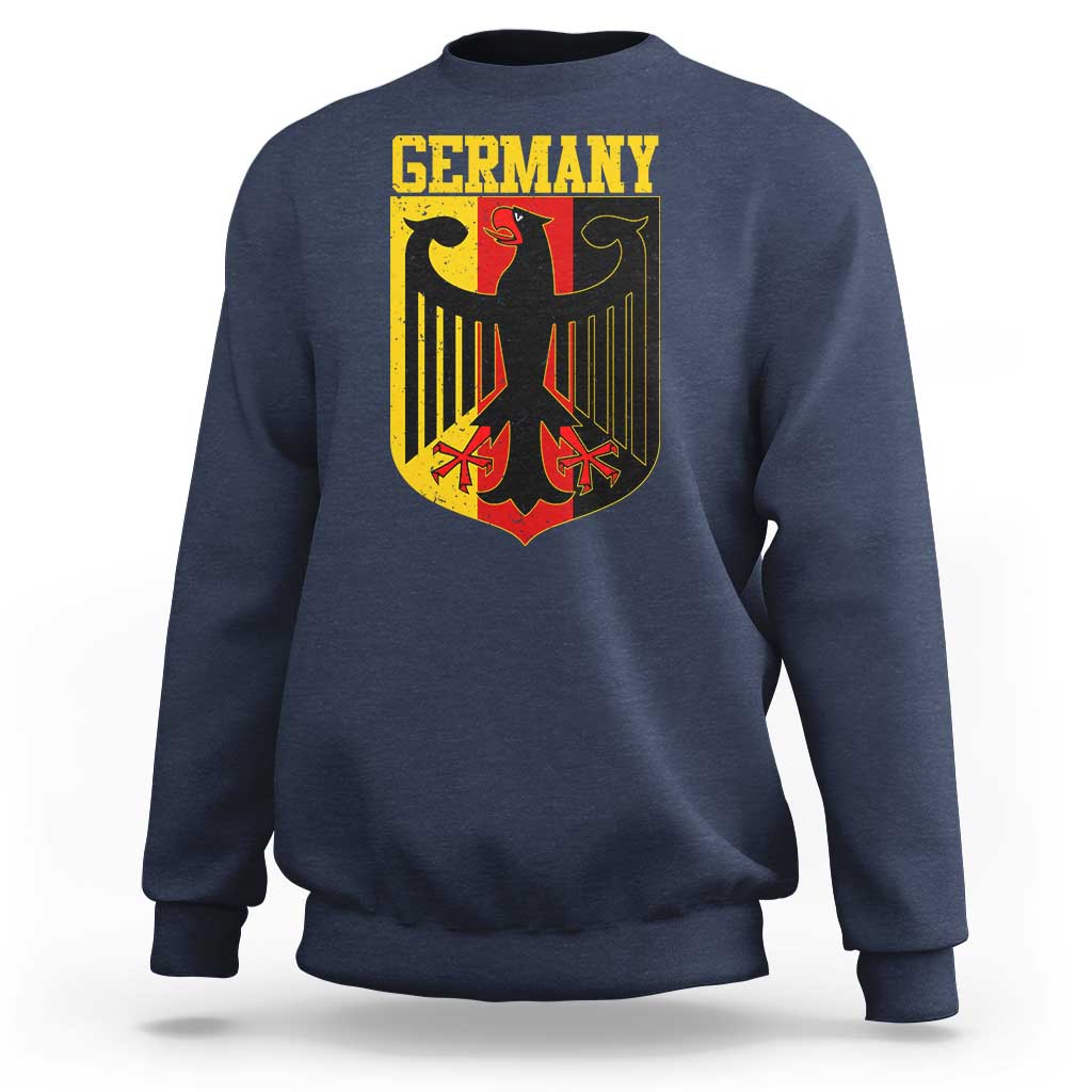 Proud Germany Sweatshirt Bundesadler Coat of Arms German Flag - Wonder Print Shop