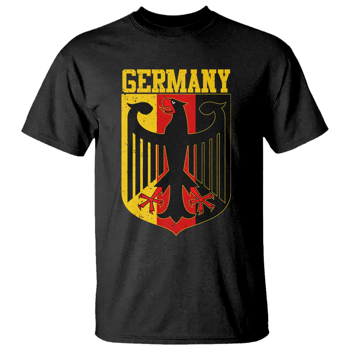 Proud Germany T Shirt Bundesadler Coat of Arms German Flag - Wonder Print Shop