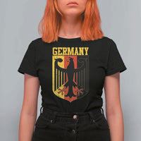 Proud Germany T Shirt For Women Bundesadler Coat of Arms German Flag - Wonder Print Shop