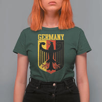 Proud Germany T Shirt For Women Bundesadler Coat of Arms German Flag - Wonder Print Shop
