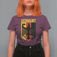 Proud Germany T Shirt For Women Bundesadler Coat of Arms German Flag - Wonder Print Shop