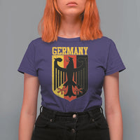 Proud Germany T Shirt For Women Bundesadler Coat of Arms German Flag - Wonder Print Shop