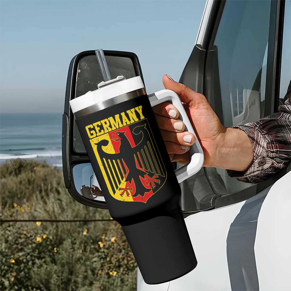 Proud Germany Tumbler With Handle Bundesadler Coat of Arms German Flag - Wonder Print Shop