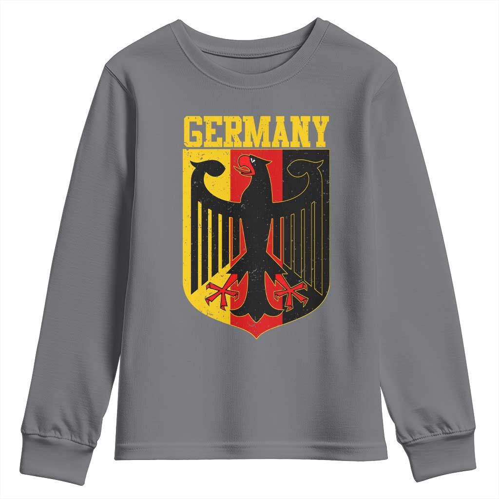 Proud Germany Youth Sweatshirt Bundesadler Coat of Arms German Flag - Wonder Print Shop