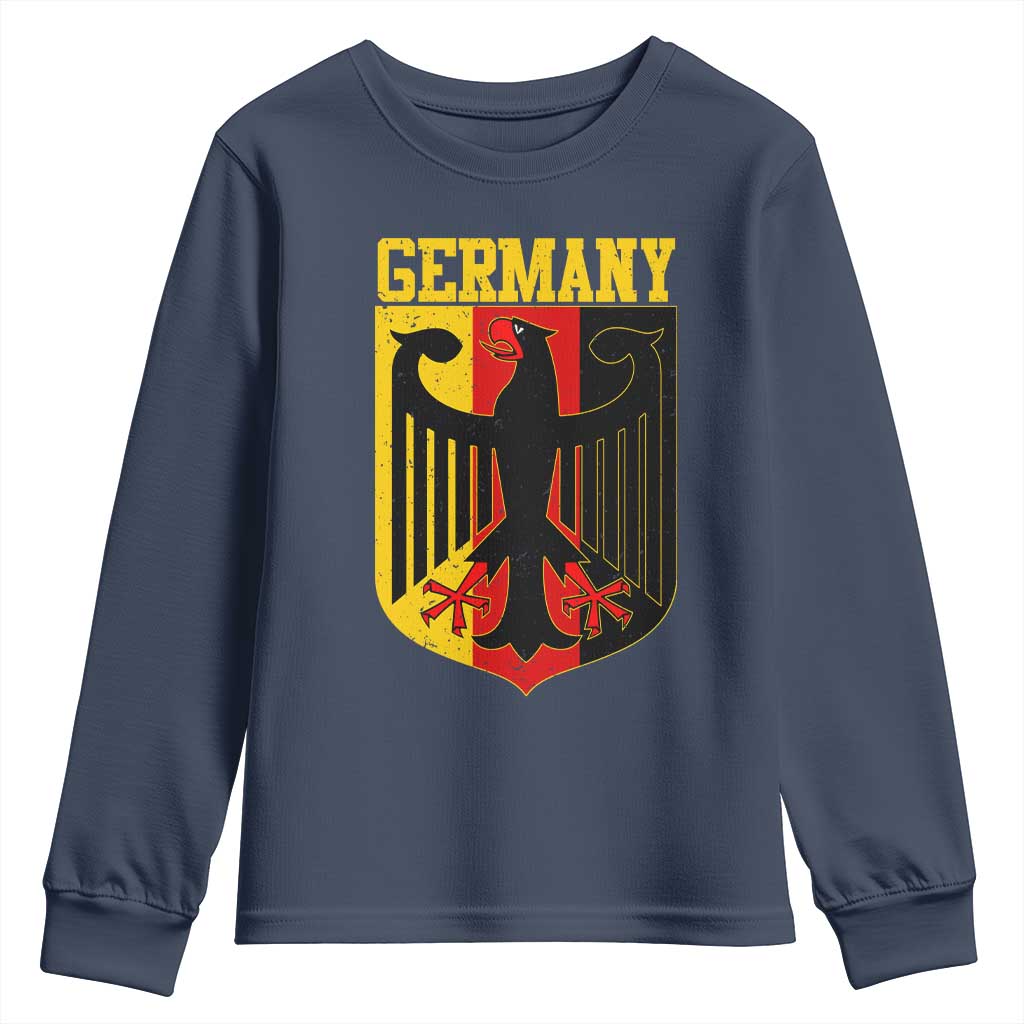 Proud Germany Youth Sweatshirt Bundesadler Coat of Arms German Flag - Wonder Print Shop