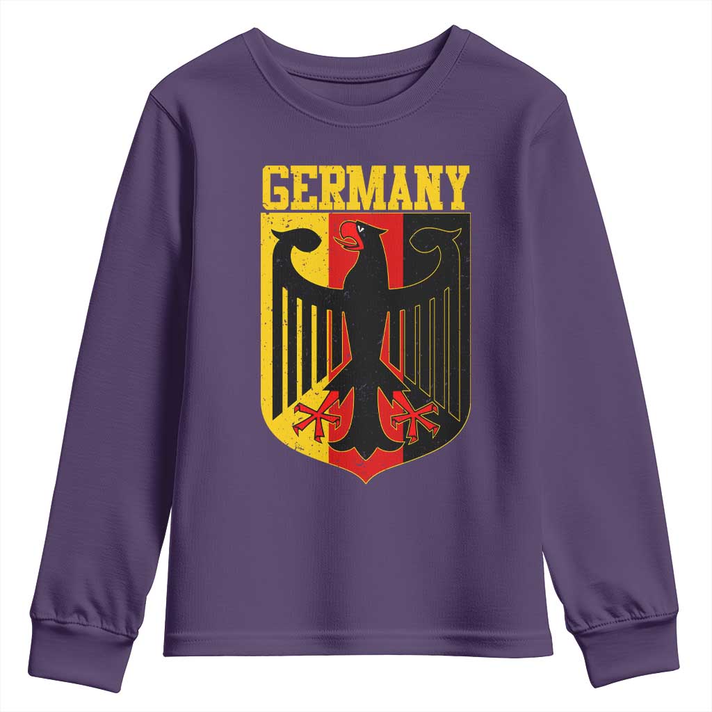 Proud Germany Youth Sweatshirt Bundesadler Coat of Arms German Flag - Wonder Print Shop