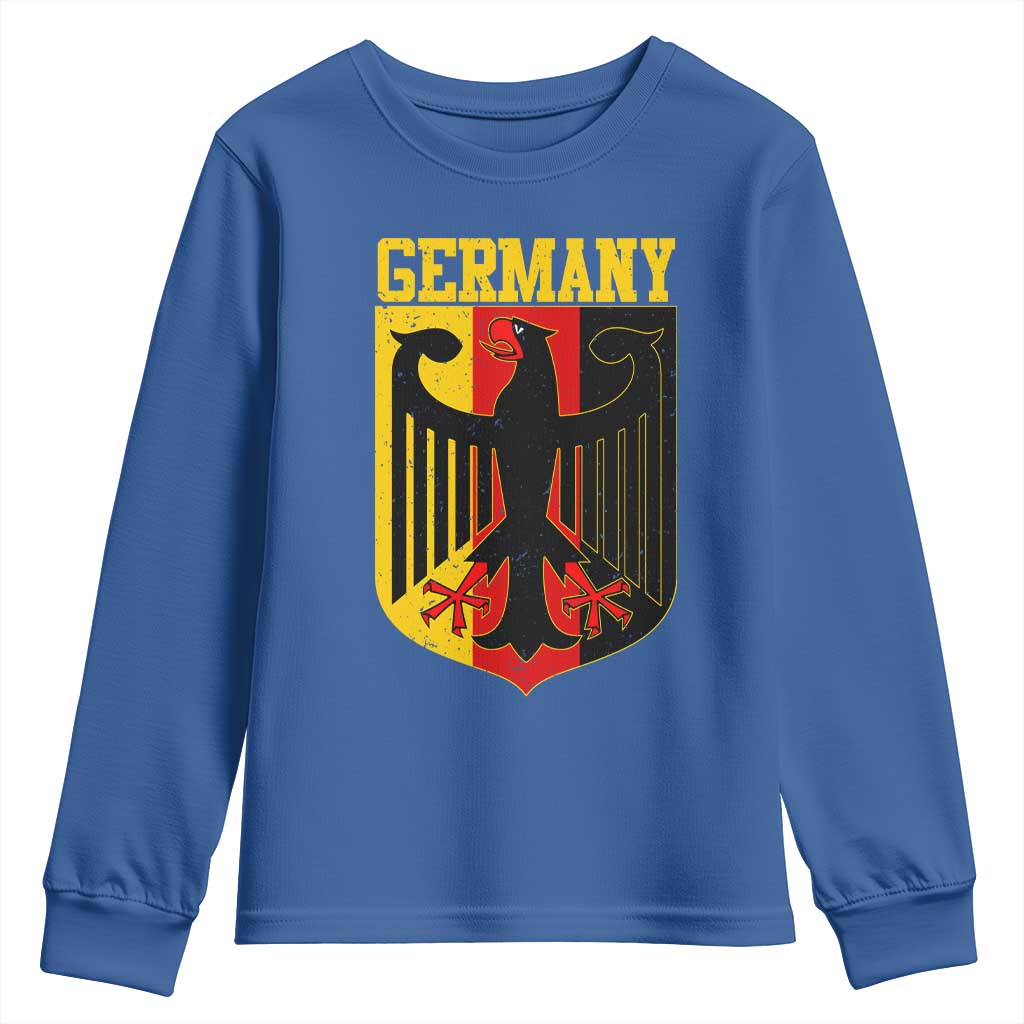 Proud Germany Youth Sweatshirt Bundesadler Coat of Arms German Flag - Wonder Print Shop