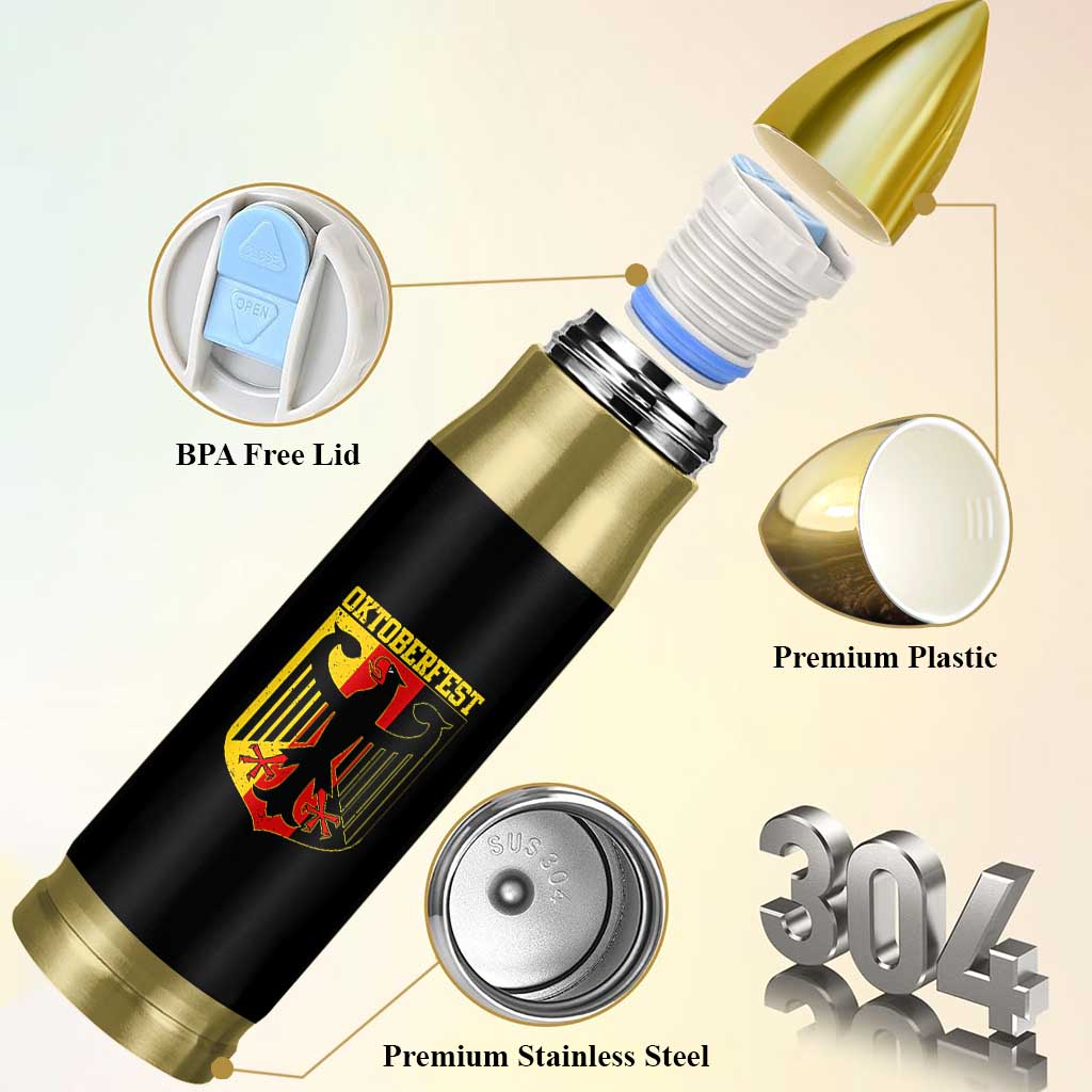 Oktoberfest Bullet Tumbler Bundesadler Coat of Arms German Flag - Wonder Print Shop