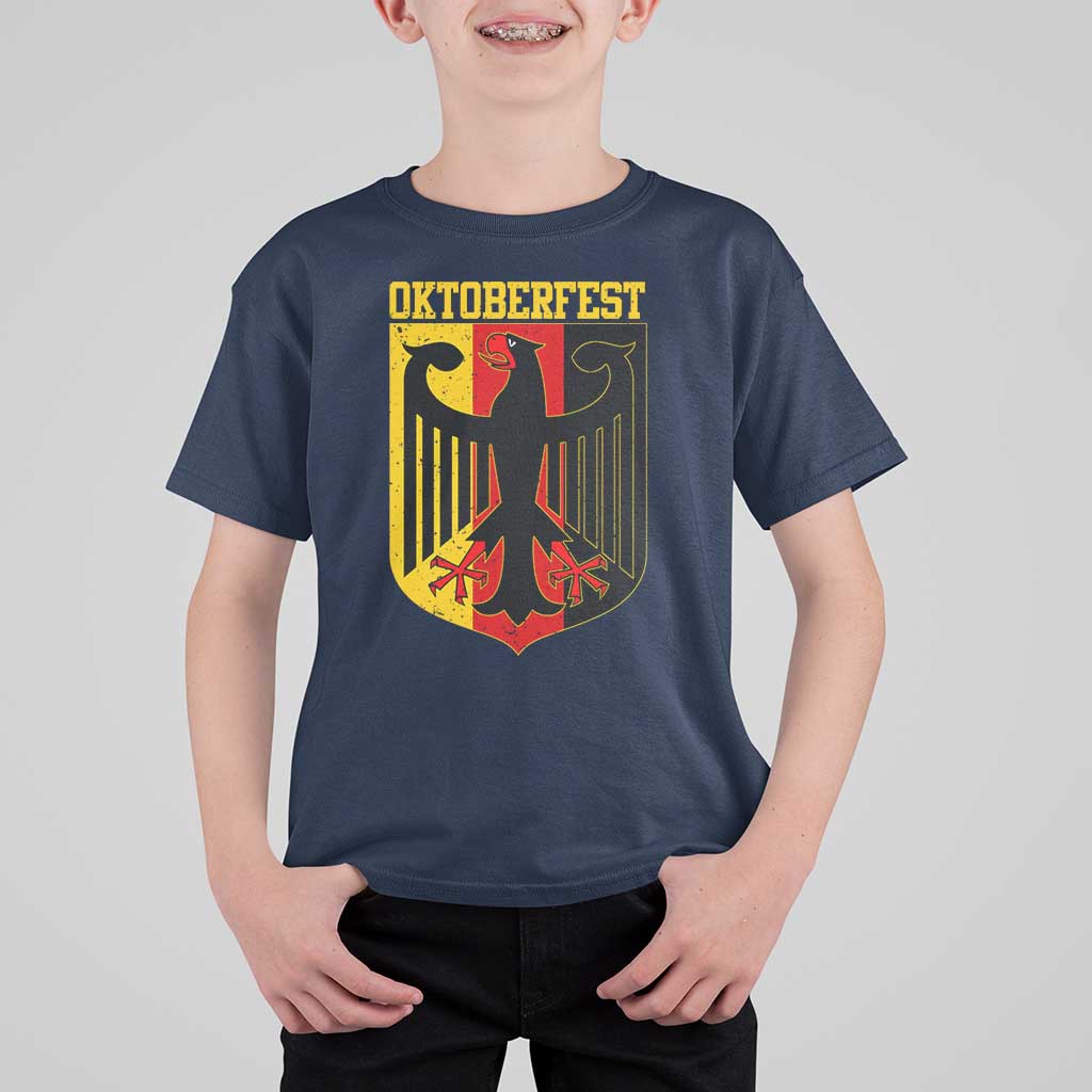 Oktoberfest T Shirt For Kid Bundesadler Coat of Arms German Flag - Wonder Print Shop