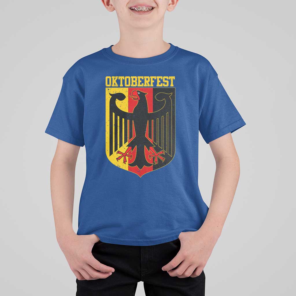 Oktoberfest T Shirt For Kid Bundesadler Coat of Arms German Flag - Wonder Print Shop