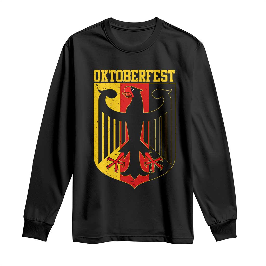 Oktoberfest Long Sleeve Shirt Bundesadler Coat of Arms German Flag - Wonder Print Shop