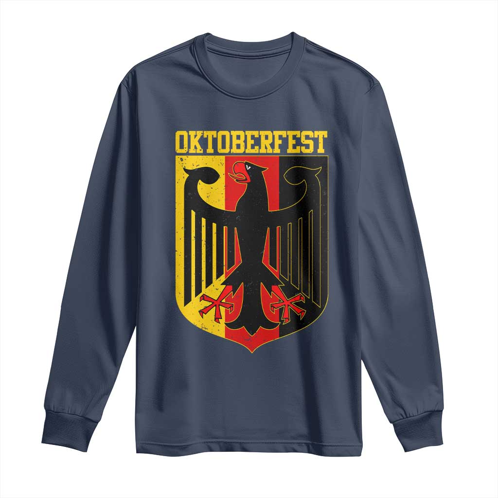 Oktoberfest Long Sleeve Shirt Bundesadler Coat of Arms German Flag - Wonder Print Shop
