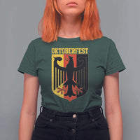Oktoberfest T Shirt For Women Bundesadler Coat of Arms German Flag - Wonder Print Shop