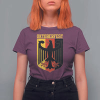Oktoberfest T Shirt For Women Bundesadler Coat of Arms German Flag - Wonder Print Shop