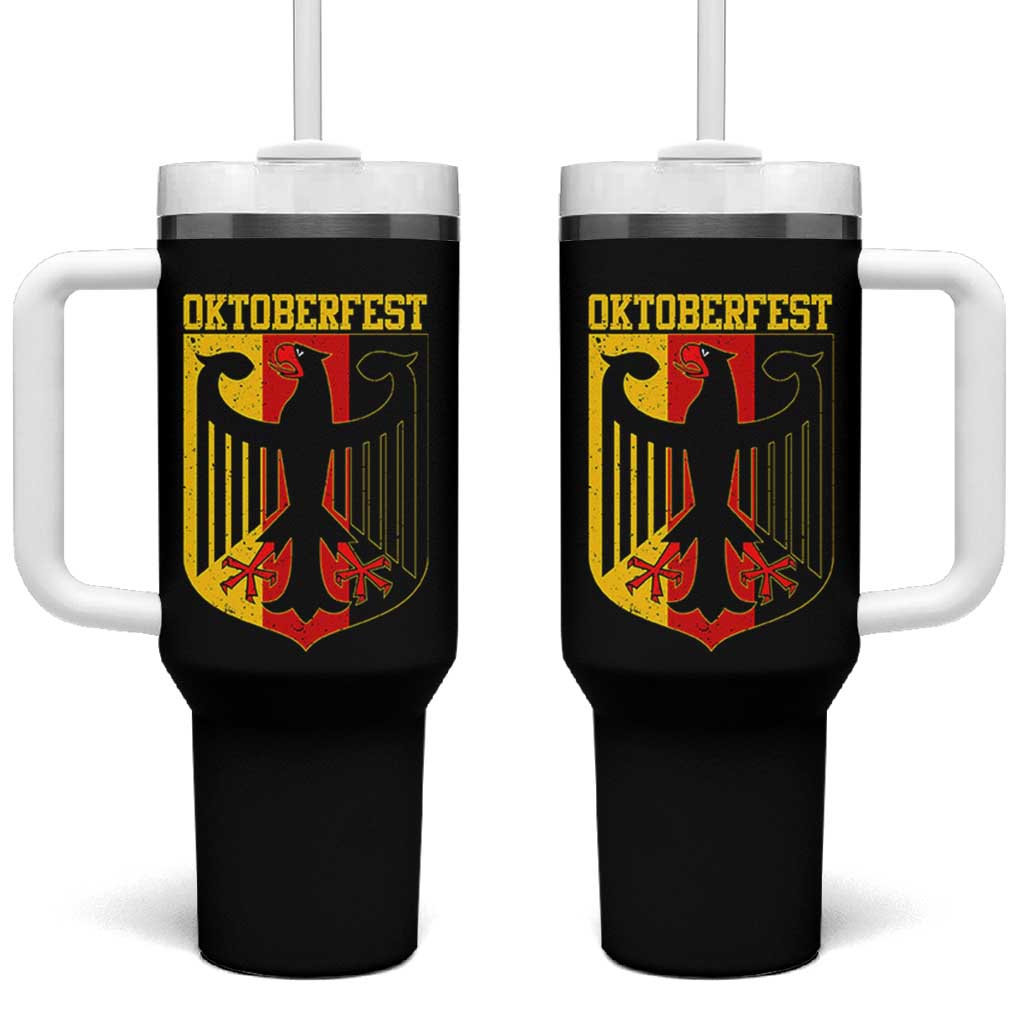 Oktoberfest Tumbler With Handle Bundesadler Coat of Arms German Flag - Wonder Print Shop