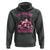 Breast Cancer Awareness Hoodie In October We Wear Pink Halloween Ghost Pumpkin Wine Skull - Wonder Print Shop