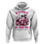 Breast Cancer Awareness Hoodie In October We Wear Pink Halloween Ghost Pumpkin Wine Skull - Wonder Print Shop
