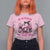 Breast Cancer Awareness T Shirt For Women In October We Wear Pink Halloween Ghost Pumpkin Wine Skull - Wonder Print Shop