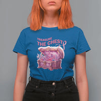 Breast Cancer Awareness T Shirt For Women Treasure The Chest Crystal Diamond Pink Ribbon - Wonder Print Shop