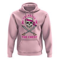 Breast Cancer Awareness Hoodie Treasure The Chest Pirate Skull Sword Pink Ribbon - Wonder Print Shop