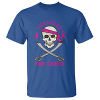 Breast Cancer Awareness T Shirt Treasure The Chest Pirate Skull Sword Pink Ribbon - Wonder Print Shop