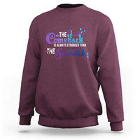 Suicide Prevention Awareness Sweatshirt The Comeback Is Always Stronger Than The Setback Semicolon - Wonder Print Shop