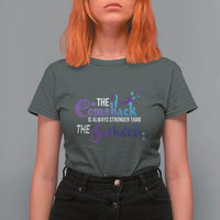 Suicide Prevention Awareness T Shirt For Women The Comeback Is Always Stronger Than The Setback Semicolon - Wonder Print Shop