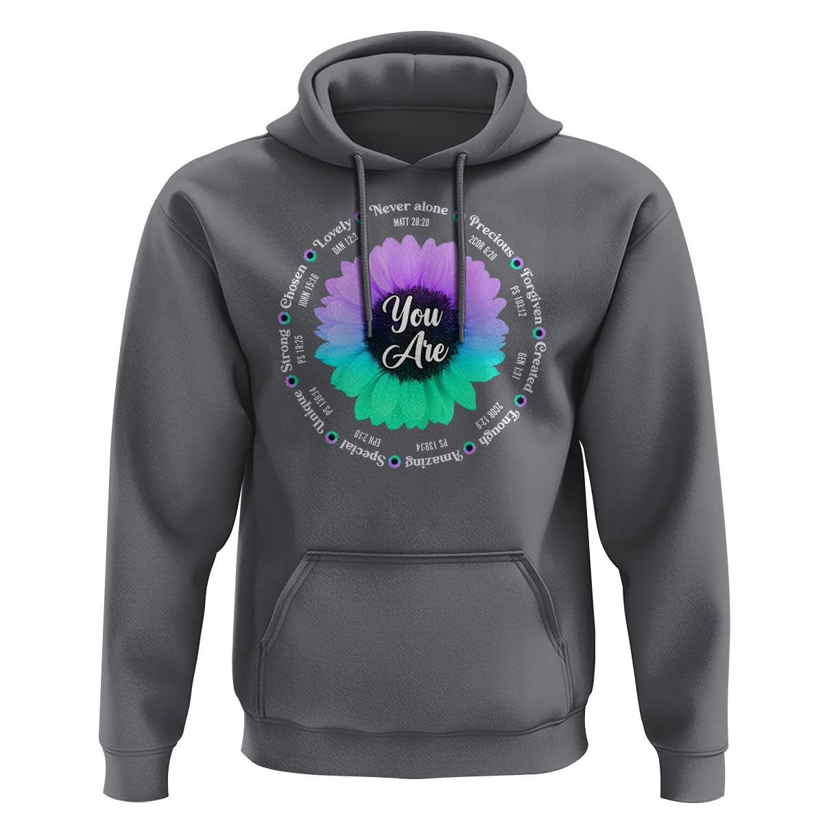 Suicide Prevention Awareness Hoodie You Are Never Alone Enough Amazing Special Strong Lovely Sunflower - Wonder Print Shop