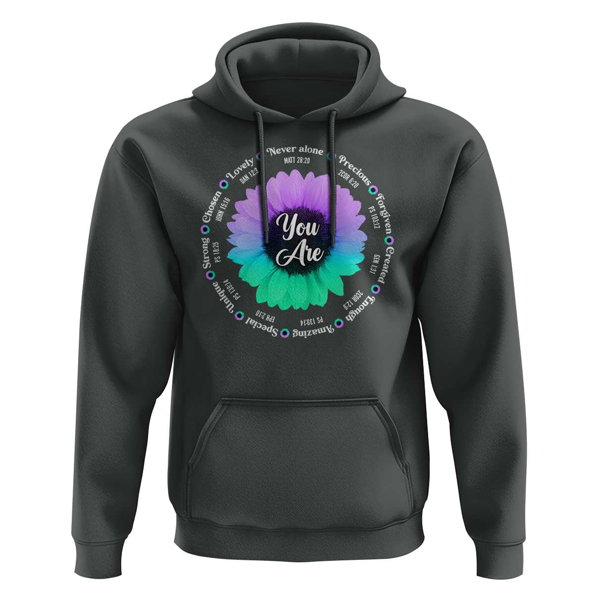 Suicide Prevention Awareness Hoodie You Are Never Alone Enough Amazing Special Strong Lovely Sunflower - Wonder Print Shop