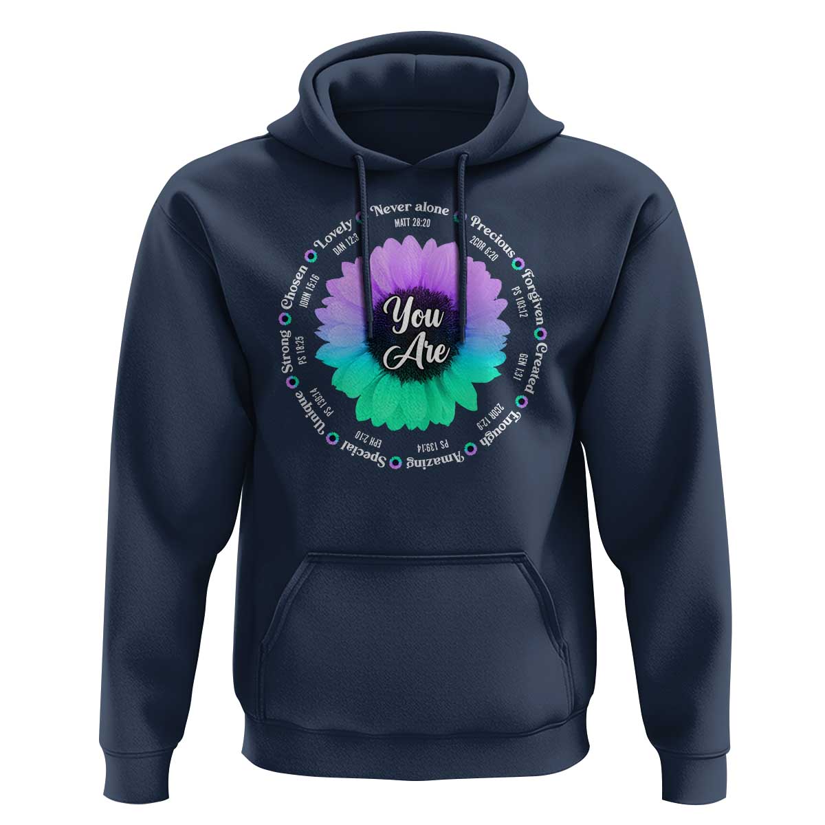 Suicide Prevention Awareness Hoodie You Are Never Alone Enough Amazing Special Strong Lovely Sunflower - Wonder Print Shop