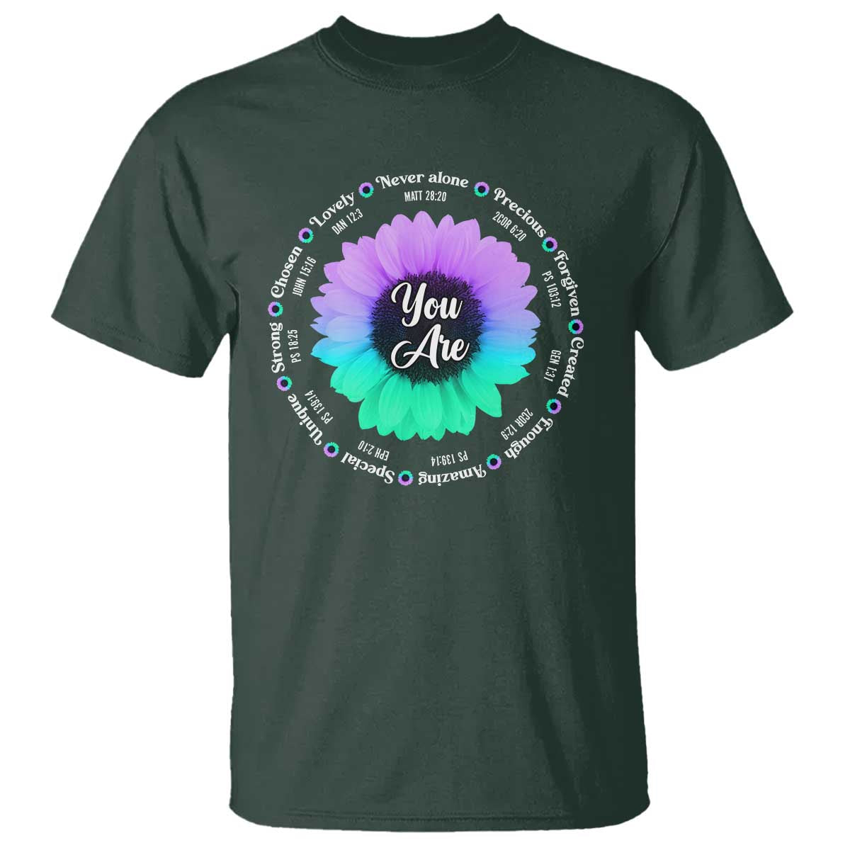 Suicide Prevention Awareness T Shirt You Are Never Alone Enough Amazing Special Strong Lovely Sunflower - Wonder Print Shop