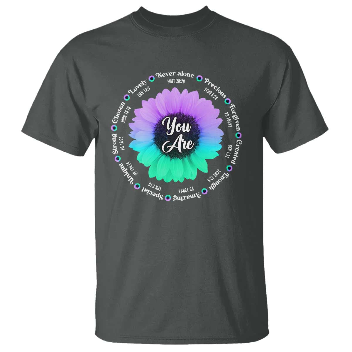 Suicide Prevention Awareness T Shirt You Are Never Alone Enough Amazing Special Strong Lovely Sunflower - Wonder Print Shop