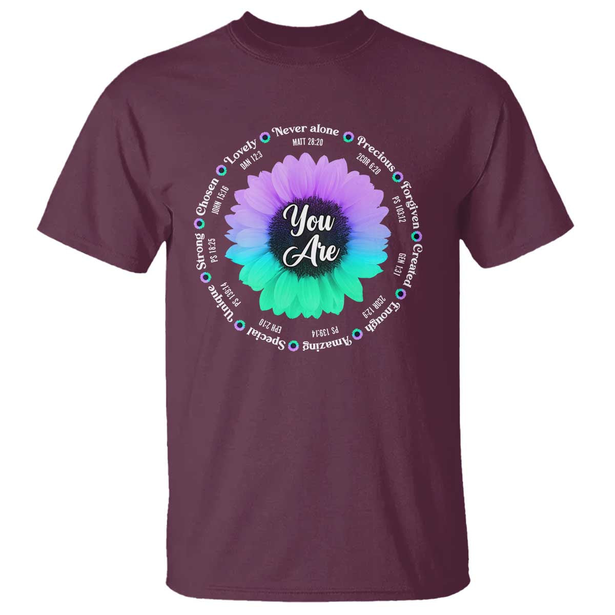 Suicide Prevention Awareness T Shirt You Are Never Alone Enough Amazing Special Strong Lovely Sunflower - Wonder Print Shop