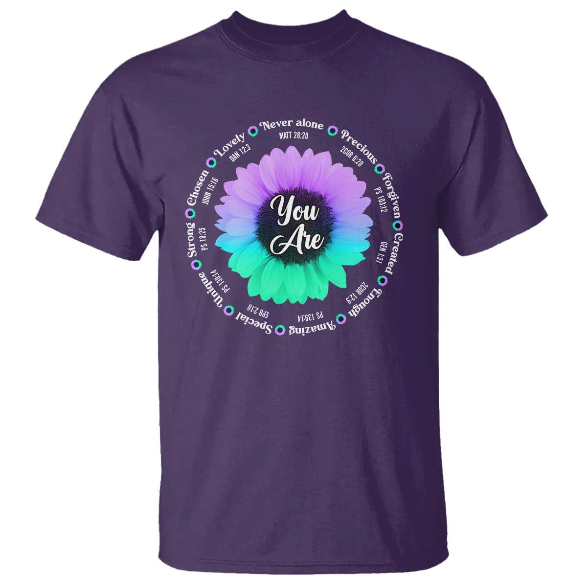 Suicide Prevention Awareness T Shirt You Are Never Alone Enough Amazing Special Strong Lovely Sunflower - Wonder Print Shop