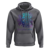 Suicide Prevention Awareness Hoodie You Are Worthy You Are Loved You Are Needed You Are Enough Hand Butterfly - Wonder Print Shop