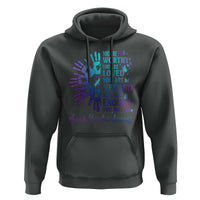 Suicide Prevention Awareness Hoodie You Are Worthy You Are Loved You Are Needed You Are Enough Hand Butterfly - Wonder Print Shop