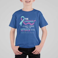 Suicide Prevention Awareness T Shirt For Kid The Comeback Is Always Stronger Than The Setback Heartbeat - Wonder Print Shop