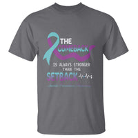 Suicide Prevention Awareness T Shirt The Comeback Is Always Stronger Than The Setback Heartbeat - Wonder Print Shop