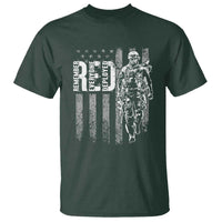 RED Friday T Shirt Remember Everyone Deployed American Flag Military Patriotic Veteran - Wonder Print Shop