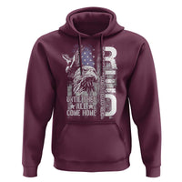 RED Friday Hoodie Remember Everyone Deployed Until They All Come Home Military Eagle USA Flag - Wonder Print Shop
