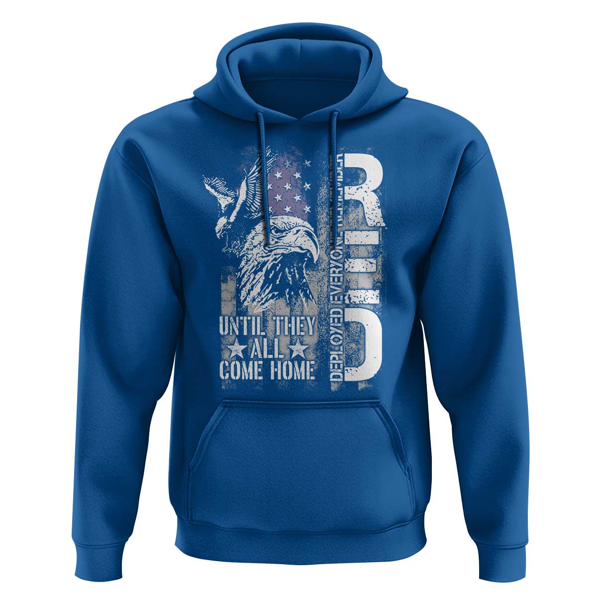 RED Friday Hoodie Remember Everyone Deployed Until They All Come Home Military Eagle USA Flag - Wonder Print Shop
