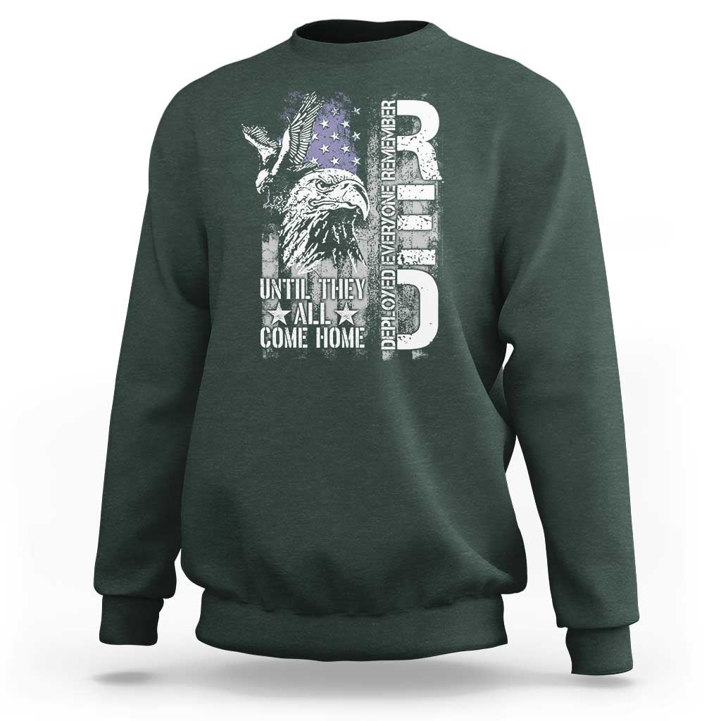 RED Friday Sweatshirt Remember Everyone Deployed Until They All Come Home Military Eagle USA Flag - Wonder Print Shop
