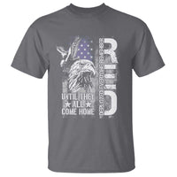 RED Friday T Shirt Remember Everyone Deployed Until They All Come Home Military Eagle USA Flag - Wonder Print Shop