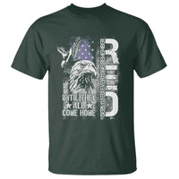 RED Friday T Shirt Remember Everyone Deployed Until They All Come Home Military Eagle USA Flag - Wonder Print Shop