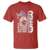 RED Friday T Shirt Remember Everyone Deployed Until They All Come Home Military Eagle USA Flag - Wonder Print Shop