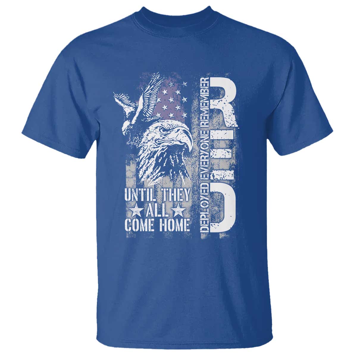 RED Friday T Shirt Remember Everyone Deployed Until They All Come Home Military Eagle USA Flag - Wonder Print Shop